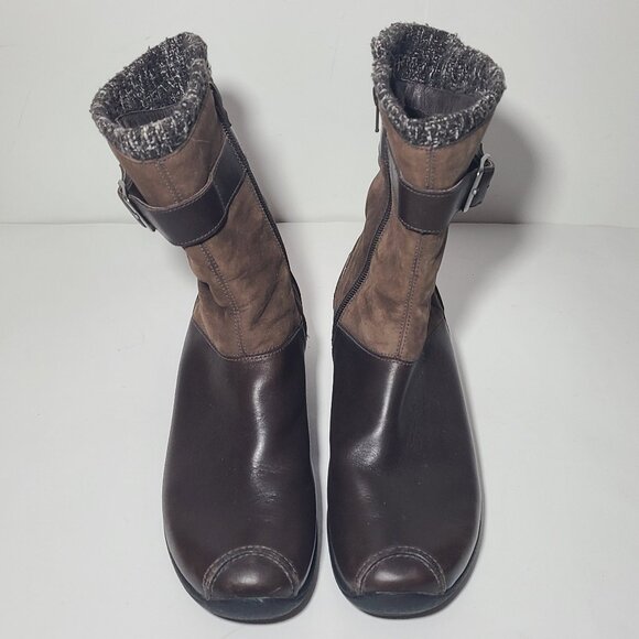 Merrell Donatella Brown Leather Waterproof Side-Zipper Mid-Calf Women's Boot 9 - Picture 2 of 8